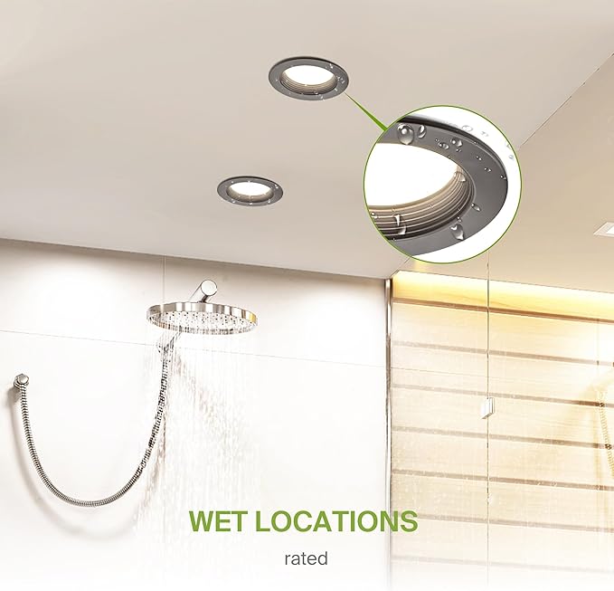 ASD 12 Pack Bronze 4 Inch Retrofit LED Recessed Light - 10W 2700K-5000K 849LM Retrofit LED Recessed Lighting 4 Inch, Dimmable Bronze Recessed Lights, Wet Rated Baffle Trim Can Lights, ETL, Energy Star