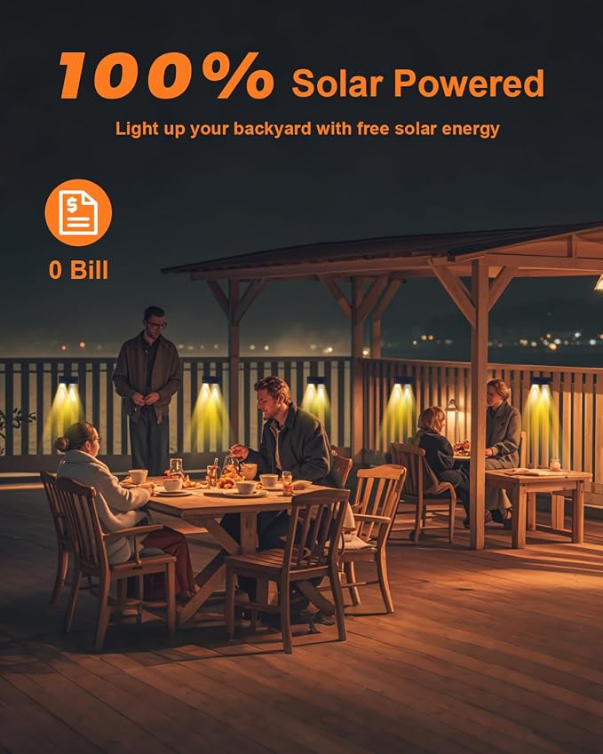 Solar Fence Lights Outdoor Waterproof LED Spot Lights, Warm White, Easy Install, Enhanced Security for Step, Wall, Deck, Patio, Yard, Stair, Walkway, Garden, Garage, Rail & Pool,DownSide-16Pack