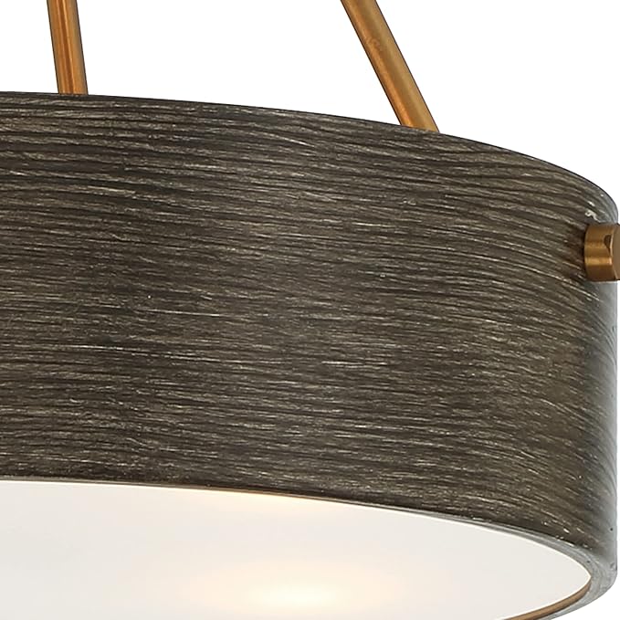 Designers Fountain Erba 3-Light Pendant, Old Satin Brass, D228M-16P-OSB