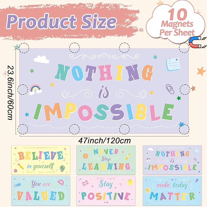 Wiooffen 6 Pcs Fluorescent Light Covers with 60 Magnets Decorative for Classroom Ceiling Light 4 x 2 Feet Magnetic Light Covers Filter Easy Install for Office Hospitals & Home (Candy color)