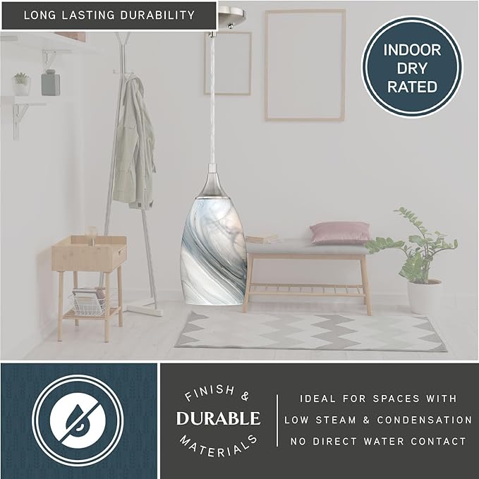 VAXCEL 2-Pack Milano Mini Pendant for Kitchen Island, Satin Nickel Finish, Transitional Ceiling Mounted Lighting, Easy Installation