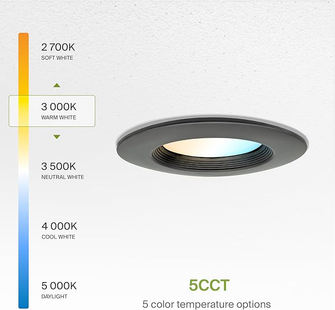 ASD 12 Pack Bronze Retrofit LED Recessed Lighting 6 Inch - 12W 2700K-5000K 1078LM Can Lights for Ceiling 6 Inch, Dimmable Bronze Recessed Lights, Baffle Trim Wet Rated Wafer Lights, ETL, Energy Star