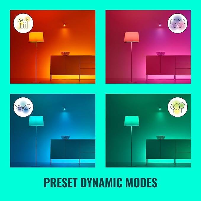 WiZ Connected 6FT RGB Wi-Fi LED Smart Color Changing Light Strip - Connects to Your Existing 2.4Ghz Wi-Fi - Control with Wiz Connected App - No Hub Required