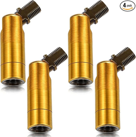 Tondiamo 4 Pcs Golden Sloped Ceiling Light Adapter 180 Degree Pendant Suspension Canopy for Chandelier Track Ceiling Lamp Pendant Vaulted Overhead Light Hanging Helper for Vaulted or Angled Overhead