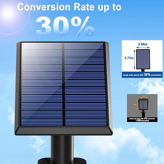WELALO Solar Spot Lights Outdoor Waterproof IP65, 6 Pack 4 Lighting Modes Solar Powered Landscape Spotlights with Auto On/Off, Solar Garden Christmas Yard Pathway Wall Lights for Outside, Cool White