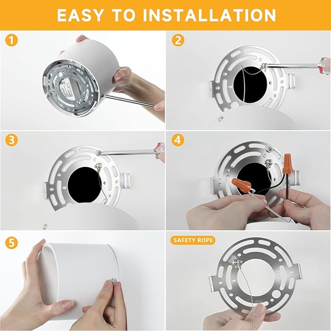 Dimmable LED Ceiling Spot Lights with Remote – Flush Mount Ceiling Cylinder Light Indoor Fixture for Kitchen, Hallway & Entryway White 4.72” CRI97 15W 5CCT 2700K-6000K (1Pack)