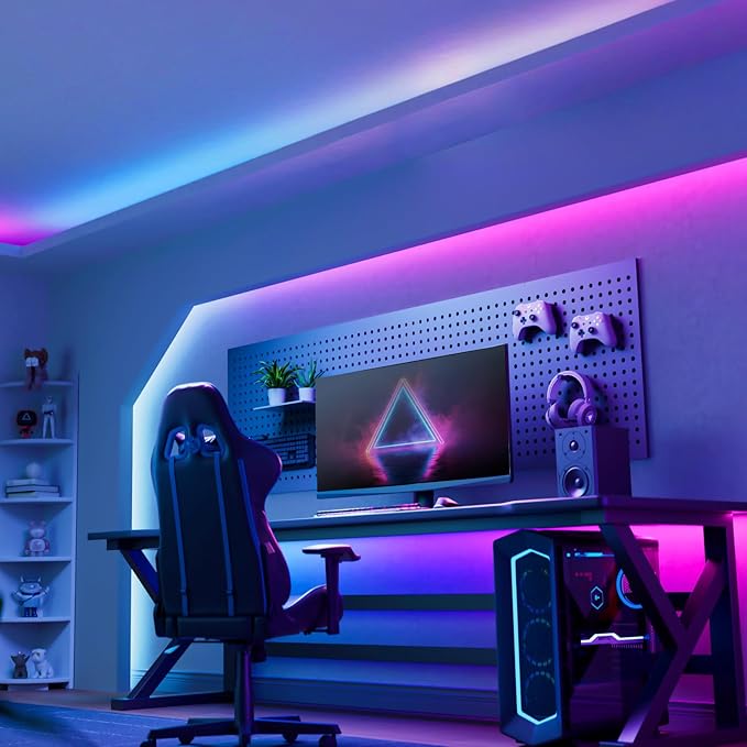 YEELIGHT LED Strip Lights, 40FT Smart Light Strips with 216 LEDs and Music Sync, RGB Color Changing Lights with Bluetooth Connected and APP Control, Led Lights for Bedroom, Living Room, Home Decor