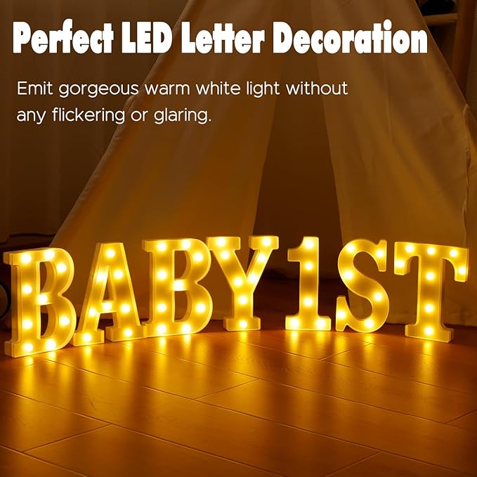 DyingSwan LED Marquee Numbers, Small Light Up Numbers for Party, 8.58 Inch Battery Powered Lighted Number for Birthday, Night Light, Table or Home Decor (Number 1)