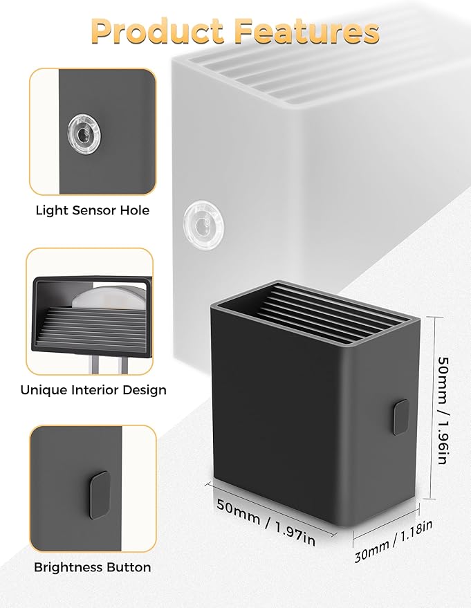 DORESshop LED Night Lights Plug into Wall [4 Pack], Plug in Nightlight, 3 Level Brightness Adjustable Night Light, Dusk to Dawn Sensor, Nightlights for Adults, Bedroom, Bathroom, Hallway, 5000K