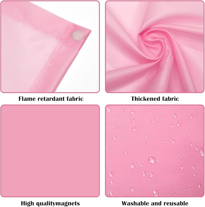 ANGSYLTH 2 x 2 Feet Fluorescent Light Covers - 4 Pcs Covers for Ceiling Lights, Magnetic Light Filters for Classroom, Office, Hospitals, Home (Light Pink)