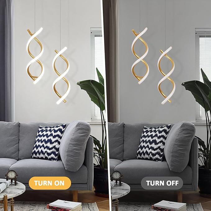 CANEOE LED Pendant Light Fixtures,Gold Modern Led Pendant Light Kitchen Island,Adjustable Height Kitchen Hanging Light Fixture Modern Island Light for Island Dining Room Pendant Lamp,1 Pack