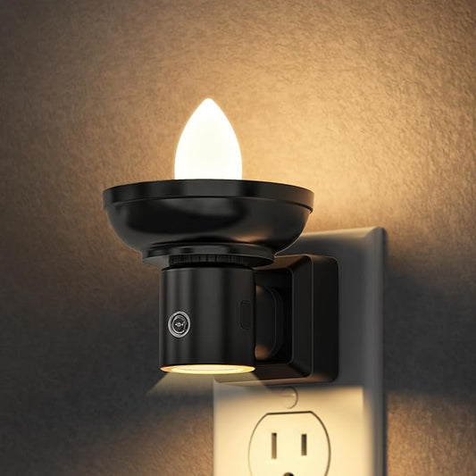 DORESshop LED Night Light, Night Lights Plug into Wall, 3 Level Brightness Adjustable Plug in Night Light, Dusk to Dawn Sensor Nightlights for Adults