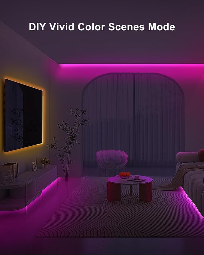 Tatazone 9.84ft Bluetooth RGB COB Led Strip Lights with Remote, Dimmable Smart App Led COB Light Strip, Color Changing Music Sync, Indoor RGB Led Lights Bedroom, Home Decor, Party