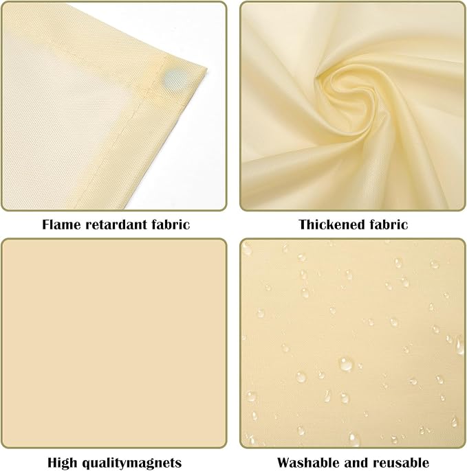 ANGSYLTH 2 x 2 Feet Fluorescent Light Covers - 4 Pcs Covers for Ceiling Lights, Magnetic Light Filters for Classroom, Office, Hospitals, Home (Warm Yellow)