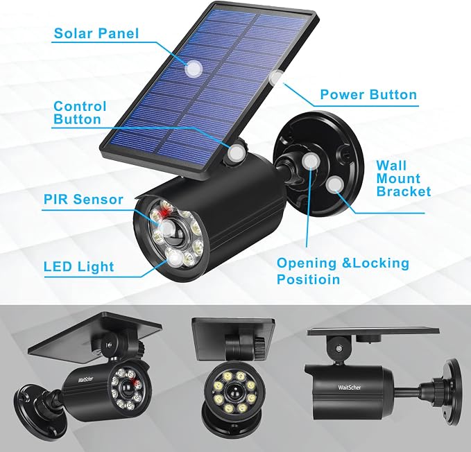 Solar Lights Outdoor Motion Sensor IP67 Waterproof 360° Rotatable Solar Powered Flood Lights for Barns Garden Driveway Path Landscape Yard(1pack)