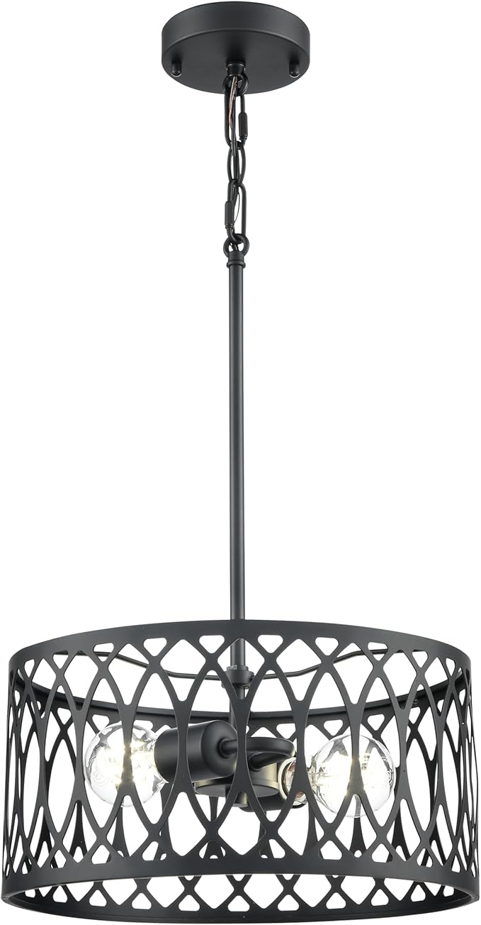 ML Lighting 42102-MB Arelyn 13" Wide 2-Light Pendant - Matte Black