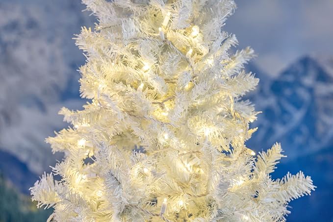 Novelty Lights 35 Light LED Christmas Mini Light Set, Outdoor Curtain Wreath Craft Bottle String Lights, Warm White, Non-Connectable, White Wire, 13.5 Feet…