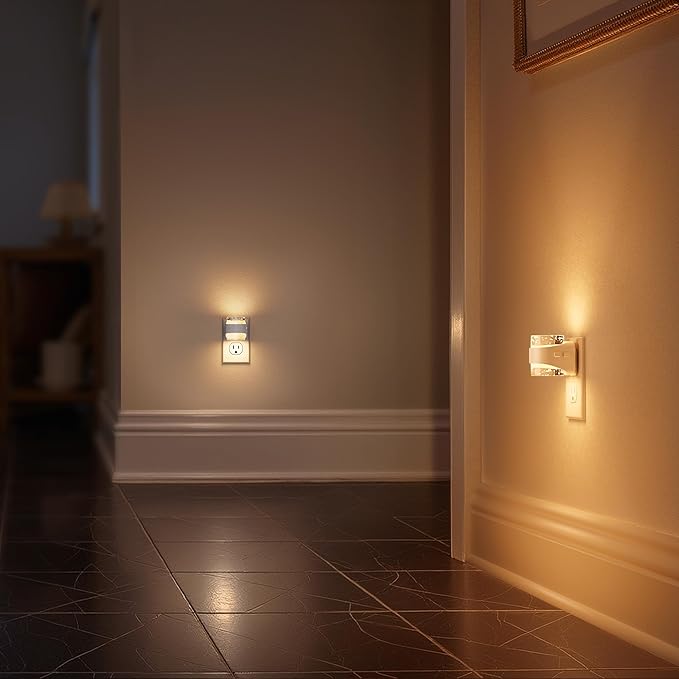 Briignite Night Light Plug into Wall, Dimmable Night Light with Bubble Design 3000K/4000K/5000K & 3 Brightness Levels for Baby Nursery Hallway Bathroom Kids Room, 3CCT, White Cover