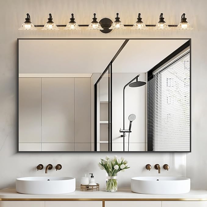 XIEDUN Bathroom Vanity Light Black 8 Light