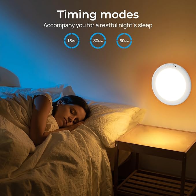 HURYEE Magnetic Wireless Ceiling Lights, Battery Operated Ceiling Light wiht Remote, Rechargeable Motion Sensor Closet Light for Shower Bathroom Hallway Porch