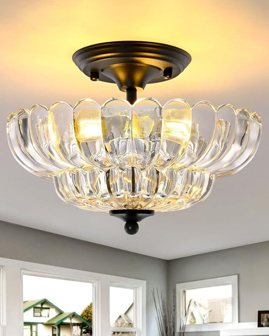 Modern Glass Ceiling Lights, Suitable for Kitchens, Living Rooms, bedrooms, bathrooms, and hallways.