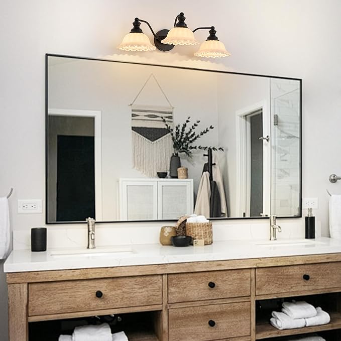 XIEDUN Black 3 Light Vanity Light Modern Bathroom Vanity Light Fixture