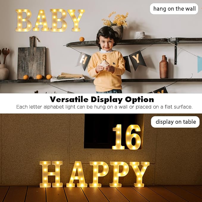 LED Marquee Numbers, Small Light Up Numbers for Party, 8.58 Inch Battery Powered Lighted Number for Birthday, Night Light, Table or Home Decor (Number 6)