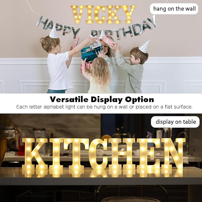 DyingSwan Small Led Marquee Letters, Light Up Letters, 8.58 Inch Led Letter Lights, Battery Powered Lighted Sign for Table, Party, Birthday, Christmas Decor (Letter V)
