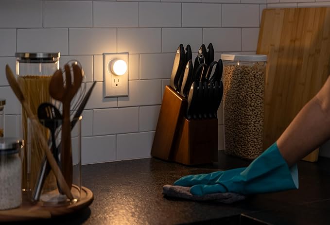 Lights by Night Plug In Night Light Bedroom Decor Apartment Essentials LED Lights Ambient Lighting Dusk to Dawn Sensor Nightlight Bathroom, 10 pack