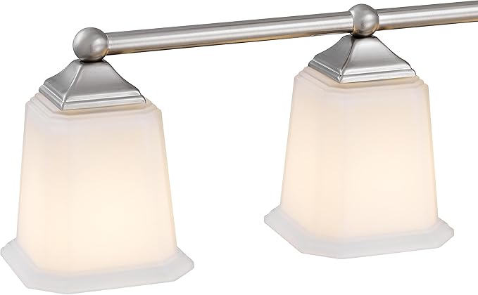 Tawson Nox Vintage 5-Light Chandelier Island Pendant Light with Brushed Nickel White Glass for Dining Room, Kitchen Island, Industrial, Vintage Decor