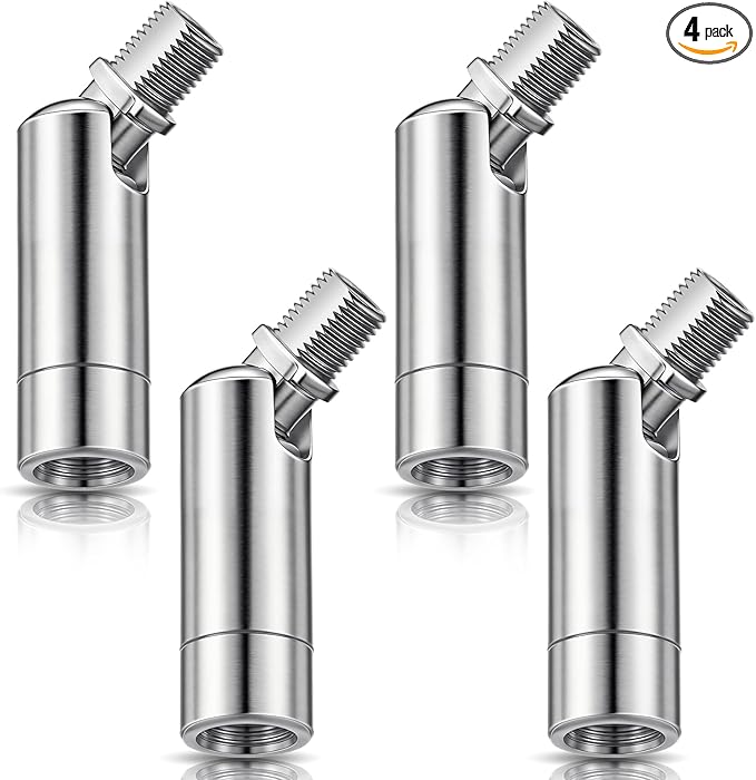 Tondiamo 4 Pcs Silver Sloped Ceiling Light Adapter 180 Degree Pendant Suspension Canopy for Chandelier Track Ceiling Lamp Pendant Vaulted Overhead Light Hanging Helper for Vaulted or Angled Overhead