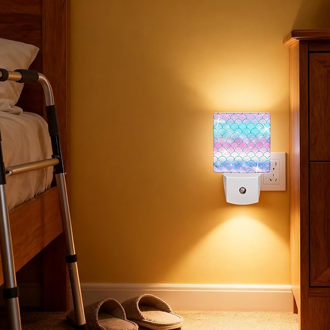 Night Light Plug-in Dusk to Dawn Smart Sensor White Led Nightlight for Bedroom Bathroom Kitchen Hallway Stairs Energy Efficient Decor Desk Lamp