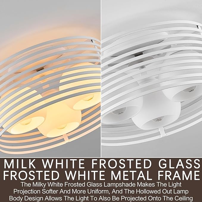 Modern Industrial Semi Flush Mount Ceiling Light, 3-Light White Farmhouse Ceiling Light Fixture with Glass Shade, Hallway Lighting Fixture for Kitchen, Bedroom, Bathroom, Foyer, Laundry room 12.79in