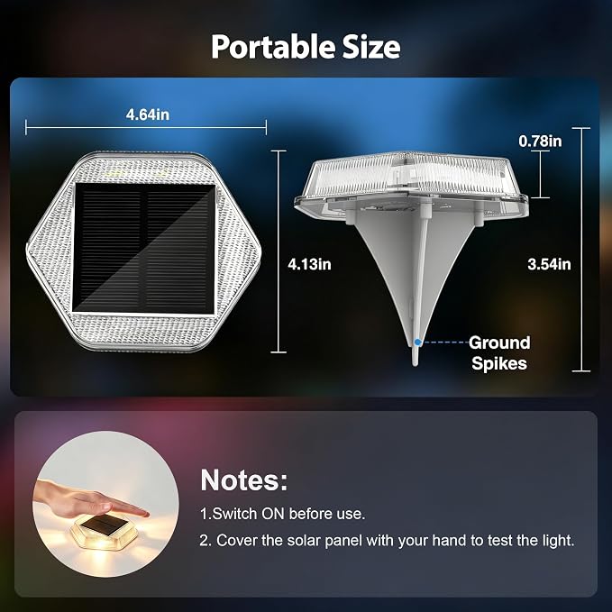Onforu 12 Pack Solar Driveway Lights,Deck Light Outdoor,2 Modes RGB Colors LED Deck Dock Light Solar Powered,IP65 Step Lights for Driveway Sidewalk Garden Pathway Yard