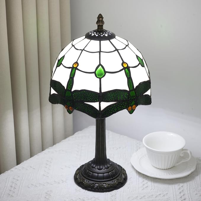Tiffany Stained Glass Table Lamp Warm White Dragonfly Style Bedroom Retro Bedside lamp Unique Small Table lamp Living Room Dining Room Home Decoration Creative Gift Scene Props Atmosphere lamp