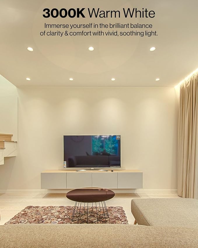 Sunco 4 Inch LED Recessed Lights, Retrofit Can Light for Ceiling, Baffle Trim, 660 LM, 11W (60W Equivalent), 6000K Daylight Deluxe, Dimmable, Damp Rated ETL 4 Pack.