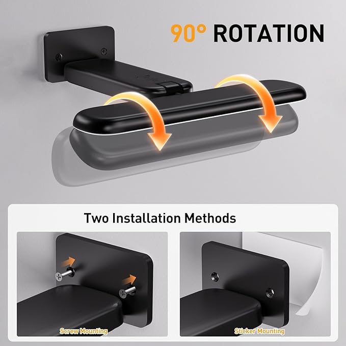 Picture Light, Rechargeable Picture Lights for Wall with Remote, 300 LM, Brightness Dimmable, Art Light for Poster, Artwork, Gallery, Display, Black(1p)