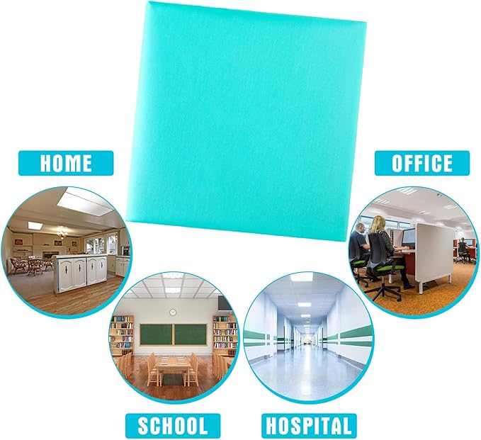 Tuanse 6 Packs Magnetic Fluorescent Light Covers Filters Calming Ceiling Light Covers Decor for Ceiling Lights Classroom Office School(Blue)