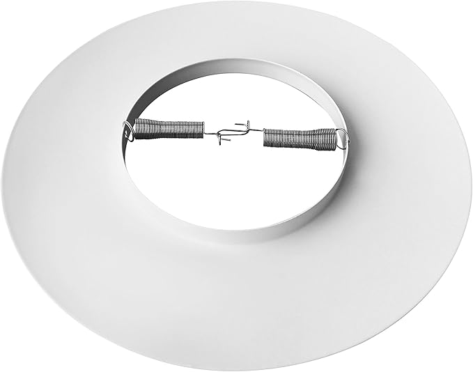 [6-Pack] PROCURU 6" Open Metal Ring Trim for Recessed Can Lights - for BR30, PAR30, LED, Incandescent, CFL, Halogen (White (6-Pack))