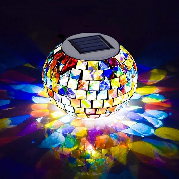 Starryfill Color Changing Solar Glass Block Led Table Lights - Rechargeable, Outdoor & Indoor, Ideal Gifts