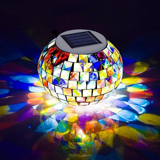 Starryfill Color Changing Solar Glass Block Led Table Lights - Rechargeable, Outdoor & Indoor, Ideal Gifts