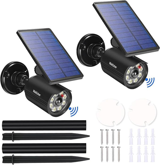 Solar Motion Lights Outdoor Spotlight Sensor Lights IP67 Waterproof 3600mAh Security Light for Front Door,Garage, Driveway, Yard, Deck(2pack)