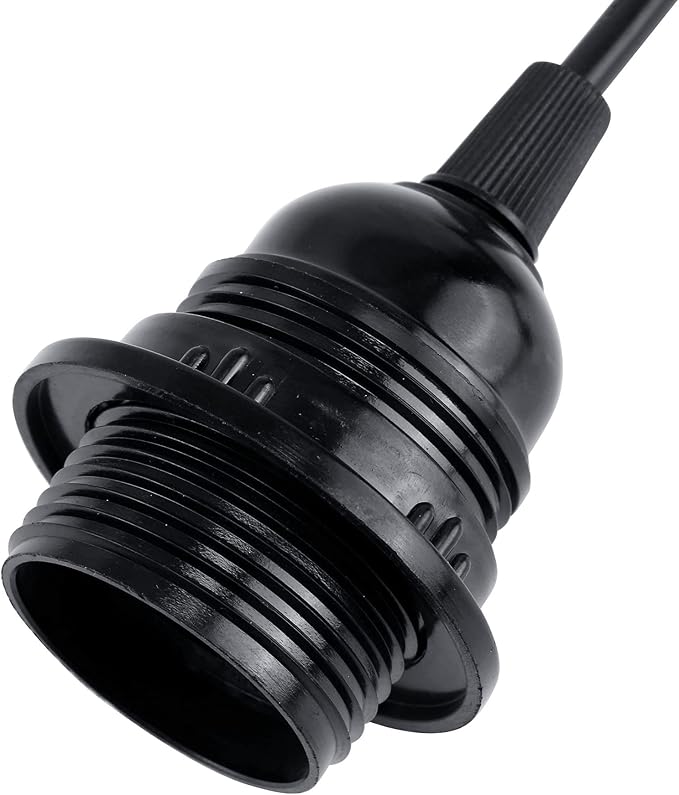 ACBungji 4 Pack Industrial Mini Pendant Light Kit, E26/E27 Base Lampholder Pendant Light Cord Adjustable Hanging Light Kit for Kitchen Bedroom Home Corridor Studio Office