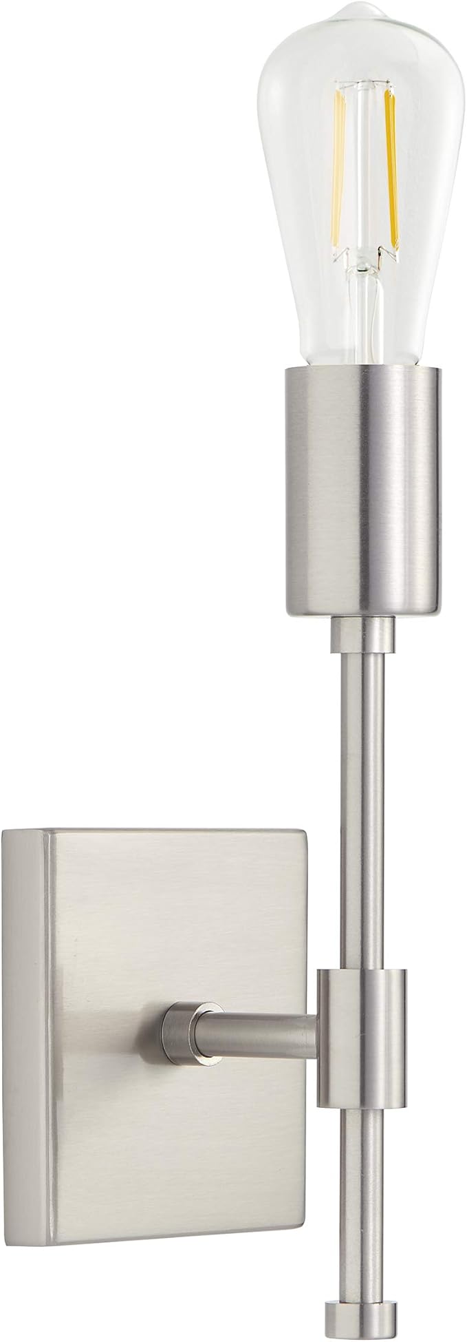 Linea di Liara Berbella Brushed Nickel Wall Sconce Light Fixture Modern Sconce Wall Lighting Bathroom Wall Sconces Hallway Light Fixtures Wall Lamp for Bedroom, LED Bulb Included, UL Listed