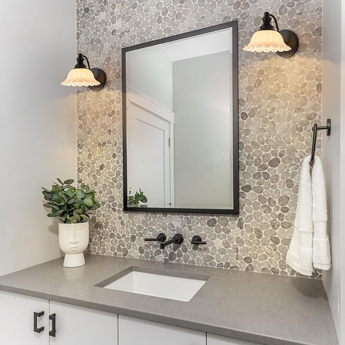 XIEDUN Vanity Light Black Wall Sconces Modern Bathroom Sconces