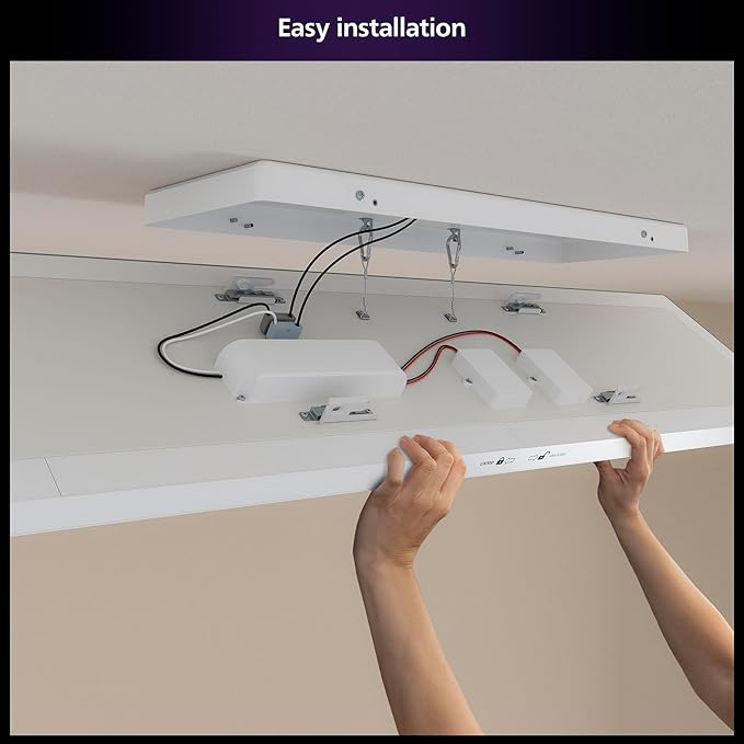 Philips Hue Datura Smart Ceiling Panel (Rectangular 11.81in x 47.24in) White & Color LED Ceiling Light, Bluetooth Compatible, Voice Control with Alexa, Apple Home & Google Assistant