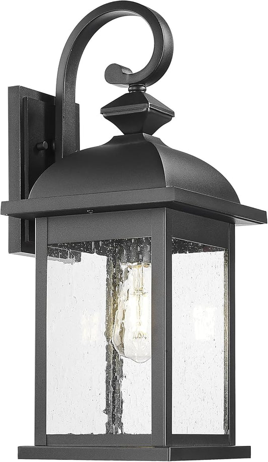 FEMILA Outdoor Wall Sconce, 21" Large Outdoor Wall Lantern Porch Lights for Entryway, Patio, Garage, Doorway, Anti-Rust Waterproof, UL Listed, 4FD54B2 BK
