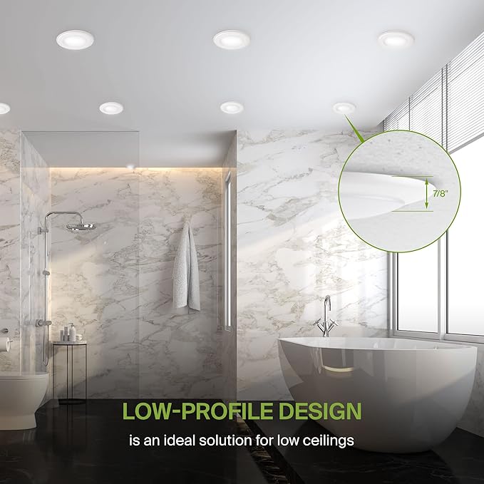 ASD 12 Pack LED Disk Lights 4 Inch, 10W 4000K Cool White 650LM CRI90+, Dimmable Flush Mount Ceiling Light Fixture, Low Profile Surface Mount Disc, Junction Box or Recessed Can Install, ETL