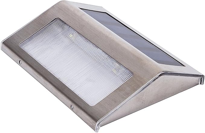 Lightess Waterproof Solar Step Lights for Outdoor Stairs Warm White, 6 Pack | Outdoor Waterproof, Stainless Steel LED, Solar Powered LED For Steps Deck Patio Garden Path Outdoor Decor