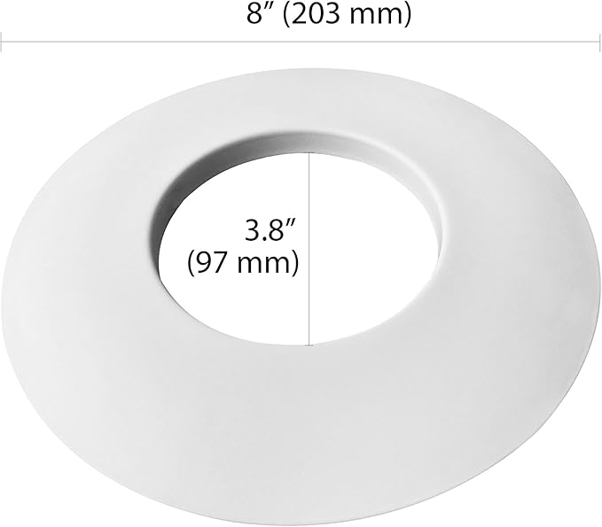 [6-Pack] PROCURU 6" Open Metal Ring Trim for Recessed Can Lights - for BR30, PAR30, LED, Incandescent, CFL, Halogen (White (6-Pack))
